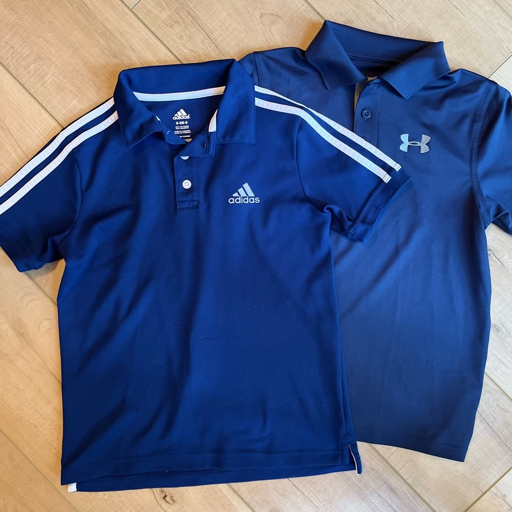Adidas and Under Armour Polo Shirts Boys Small